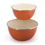 Paula Deen Enamel on Steel 2-Piece Mixing Bowl Set in Orange