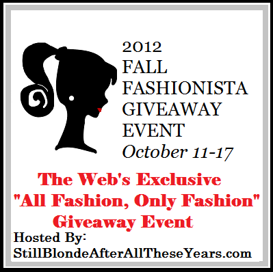 Fall Fashionista Giveaway Event Prize Announcement!