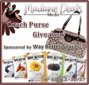 Coach Purse Giveaway from Way Better Snacks 