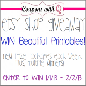 Coupons with Q Printables Giveaway Week 2