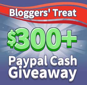 Bloggers’ Treat and $300+ Paypal Cash Giveaway Sign Ups