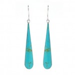 57% off Sterling Silver Turquoise Inlay Long Teardrop Earrings