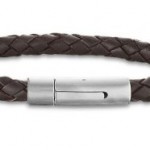 60% off STEL Brown Braided Leather Stainless Steel Bracelet. 8 1/2″