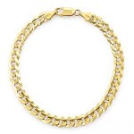 62% off 14k Yellow Gold Curb Men’s Bracelet (8″)