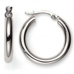 59% off Duragold 14k White Gold Hoop Earrings