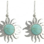 63% off Sterling Silver Turquoise Sunshine Drop Earrings