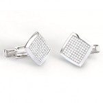 55% off Diamond Cufflinks in 14K White Gold