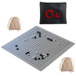 36% off WE Games Ultimate Travel Go Set with Full-Size 19.75 inch Silicone GO Board & Convex Stones Made of Premium ABS plastic