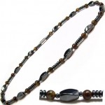 50% off Men’s Magnetic Hematite Tiger’s Eye Bead Necklace