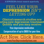 Possible FREE Depression Medication + $800 Compensation