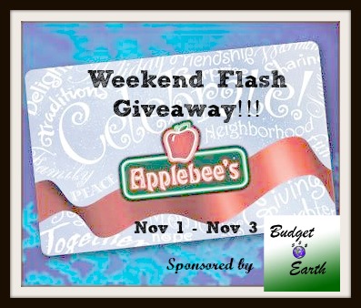 Applebees Gift Card Weekend Flash Giveaway