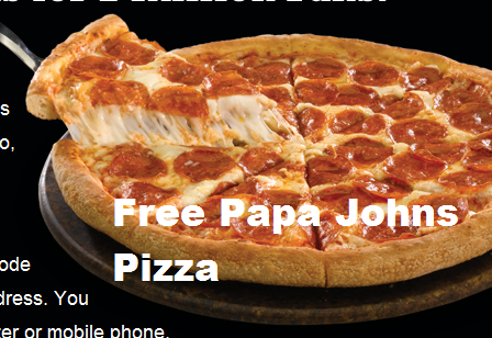 Free Pizza from Papa Johns